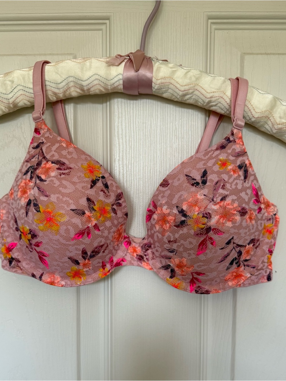 PINK Floral Bra